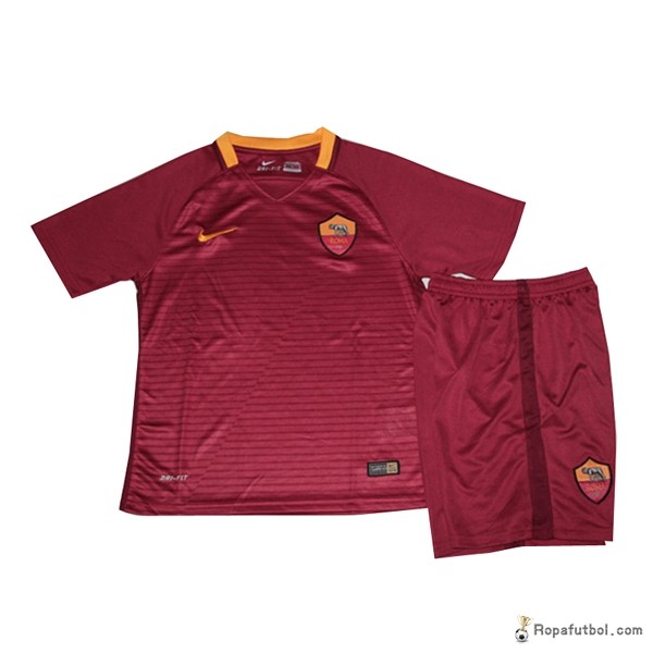 Camiseta AS Roma Replica Primera Ropa Niños 2016/17 Rojo